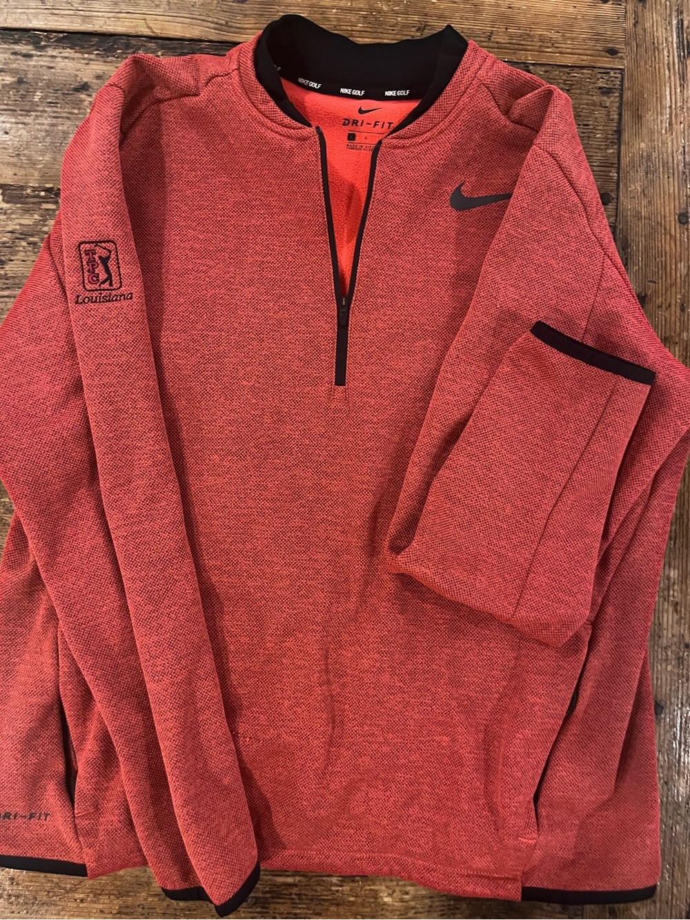 Nike Golf TPC Men’s Red Zip-Up Dri-FIT Sweatshirt